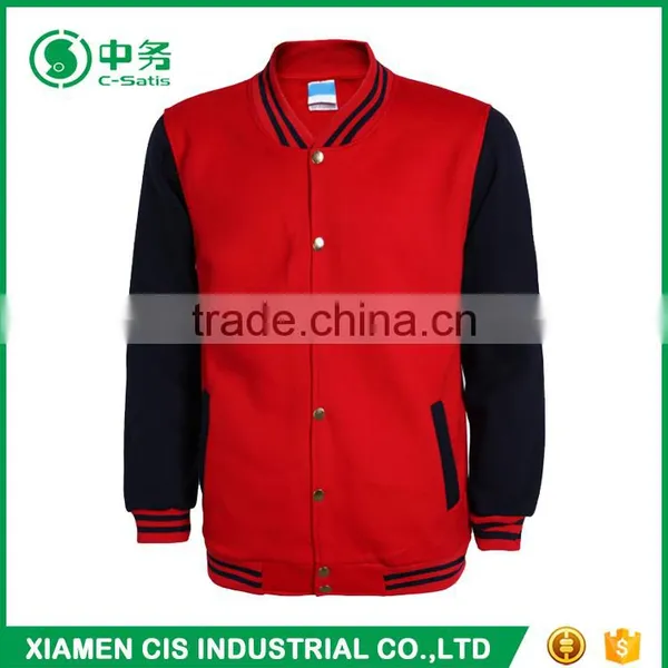 New Product Multi Color Sailor Collar 4XL Plus Size Mens Plain Varsity Jacket photo-5