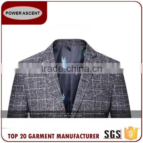 Wholesale Custom Style Fashion Suit Jacket Blazer Checked Men'S Suits For Sale photo-4