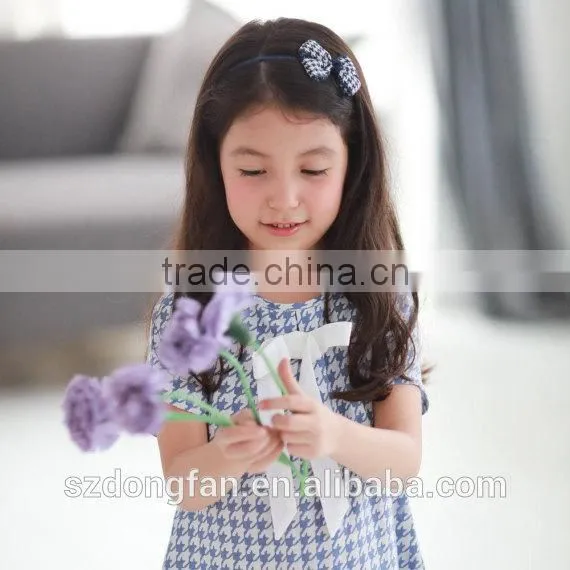 Houndstooth Mother Daughter Matching Dress Elegant Dress Cotton Frocks Designs photo-3