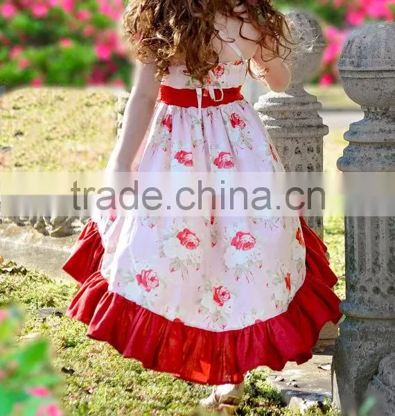 Long Maxi Dress Roses Vintage Dresses For Girls Of 10 Years Old Girls Party Dresses photo-5