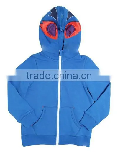 2017 Fancy Wholesale Plain Zip Hoodies Cotton With Hood for Boys photo-4