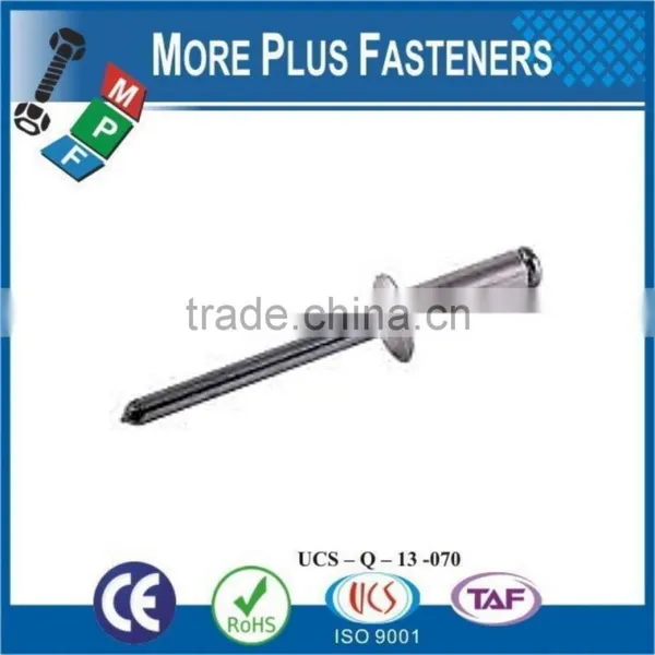Made In Taiwan Aluminum Large Flange Stainless Steel Pop Rivets Domed Open Head Countersunk Aluminum Pop Rivets photo-2