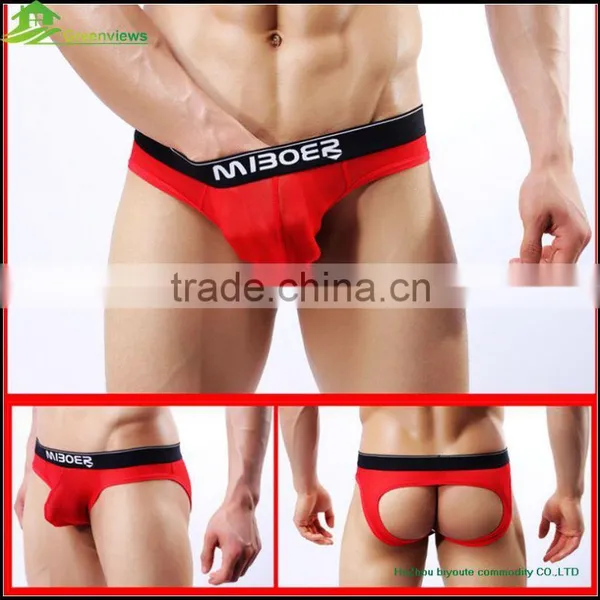 OEM Service Supported Gay Men Thong Pouch Sexy Men Underwear Sexy Gay Men Underwear Factory Empty Briefs Gay Underwear photo-3
