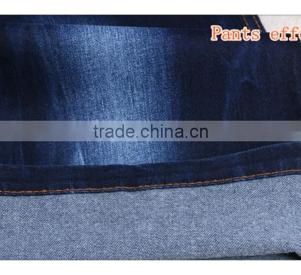 9.8oz Indigo Cotton Polyester Spandex Blend Denim Pants Fabric photo-4