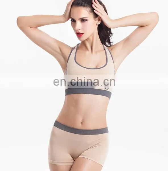 Top Quality Wholesale Seamless Hot Sexy Custom Women Sports Bra+Brief photo-4