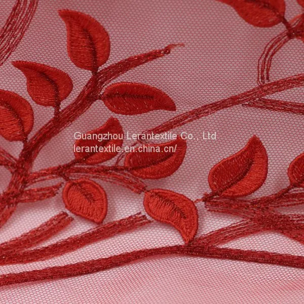 Dot Com 3d Flowers Embroidery Lace Fabric By The Yard photo-3