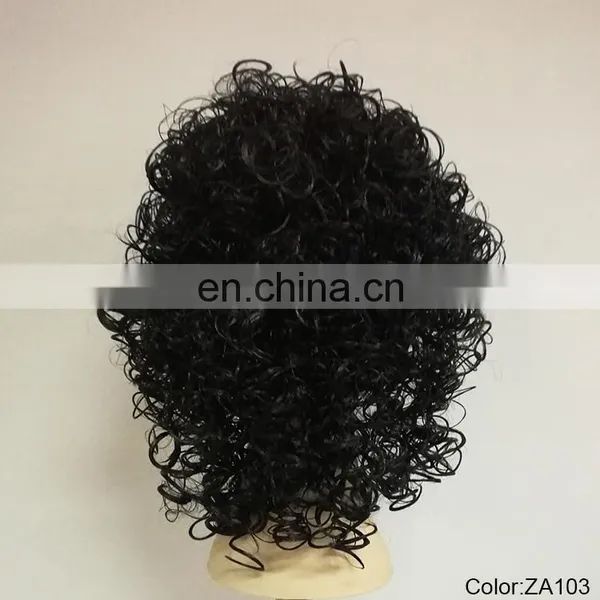 Party Humid Curly Short Black Wigs P-W249 photo-3