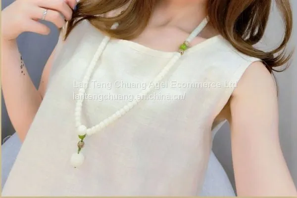 Tigen 108 Hand Necklace Jewelry Female Long Natural Bodhi Rosary Sweater Chain photo-2
