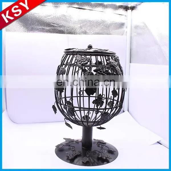 Professional Manufacturer Wholesale Decorative Black Metal Flower Candle Lantern Holder photo-5