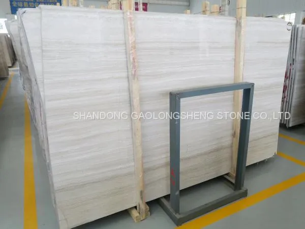 White Marble, White Wooden Marble, White Wenge Marble, White Wood Marble Slab,Grey Serpegiante Marble photo-4