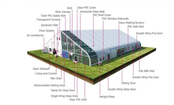 Aluminum TFS Curved Tent Used for Outdoor Exhibition,event,military Show,wedding