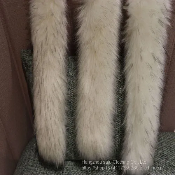 Fur Artificial Fur Fox Raccoon Dog Collar Dyeing Raccoon Dog Collar Cap Strip photo-5