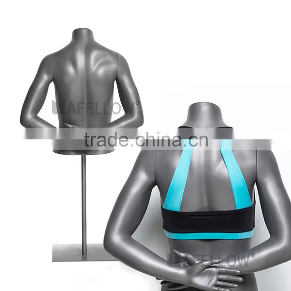 Adjustable Height Upper Body Mannequin Fiberglass Female Half Body Dummy HEF-12 photo-5