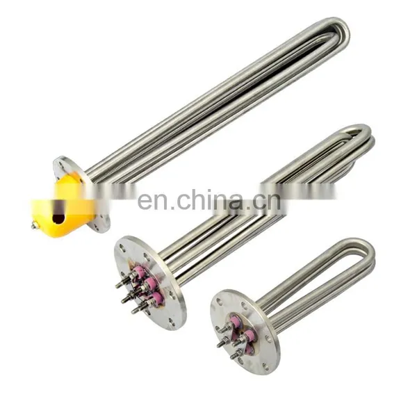 Incoloy 800 Immersion Boiler Water Electric Flange Tubular Heating Element photo-5