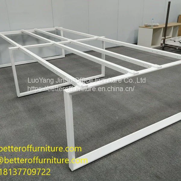 Module Design 4 Person Division Office Table Face to Face Steel Office Workstation White Color photo-2