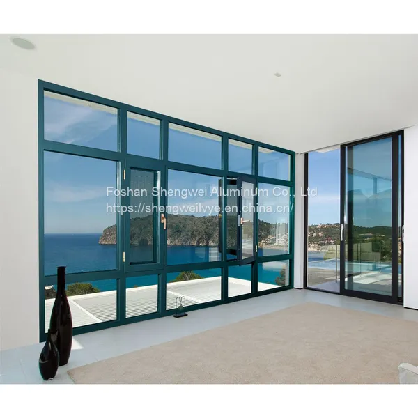 Aluminum Alloy Frame Casement Window Double Glass With Mosquito Netting Windows Modern Soundproof Aluminum Window photo-3