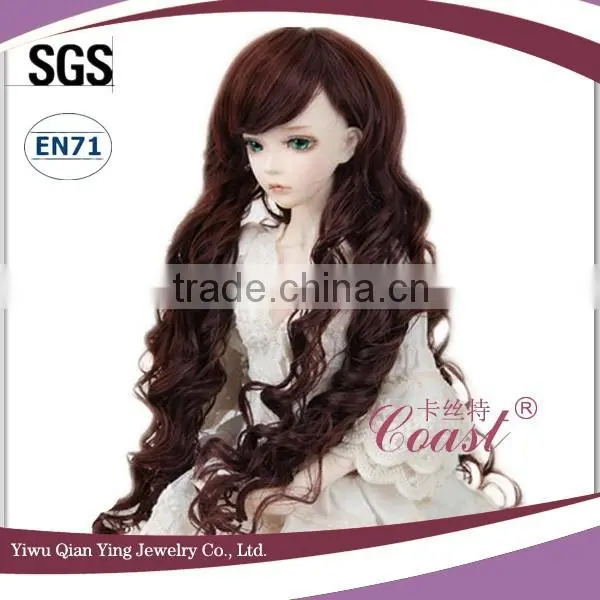 Long Fluorescence Color Best Quality Curly BJD Doll Wigs photo-3