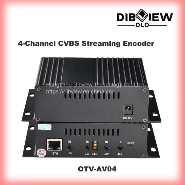 OTV-AV04 4-канальный энкодер видеопотока CVBS AV в IPTV с протоколом RTMP