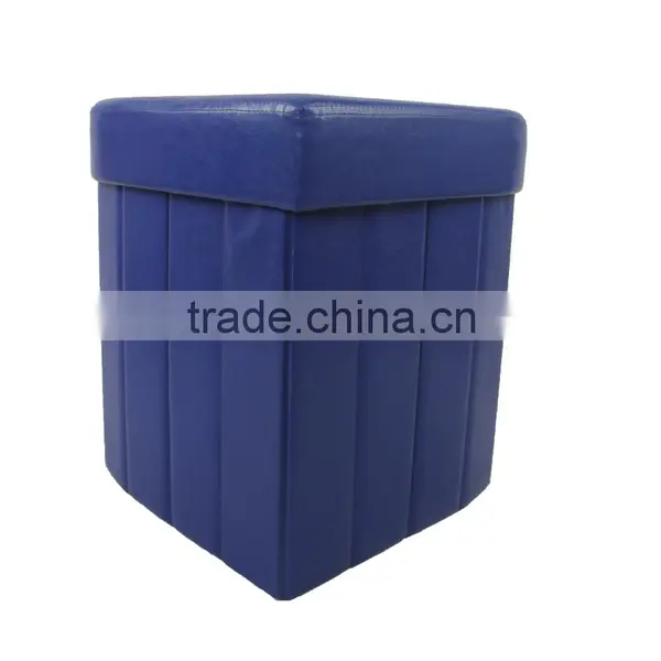 Blue Heart Shape Single Collapsible Ottoman photo-3