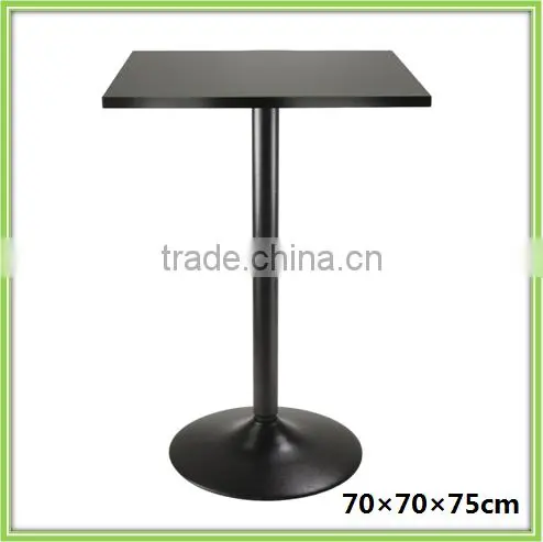 Modern New Design Square Black Wood Metal Small Dining Table Furniture