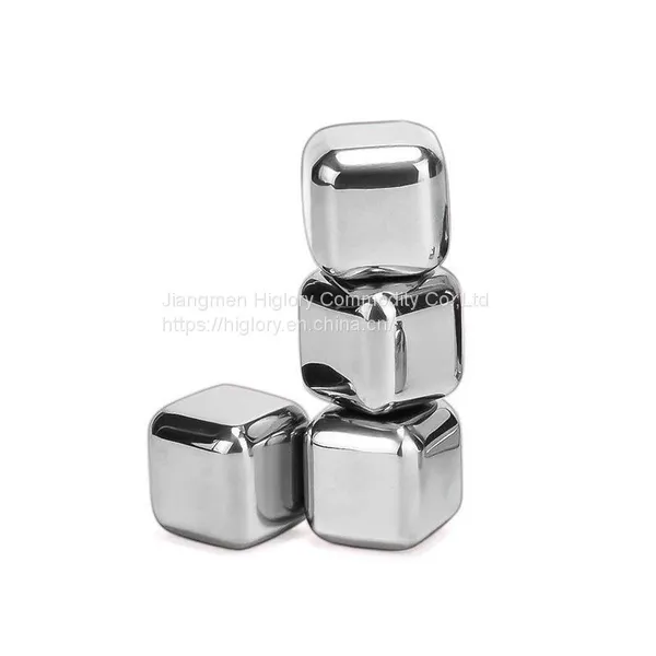 Amazon Hot Selling 304 Stainless Steel Ice Cubes Customized Whiskey Chilling Stones With Tongs Chill photo-4