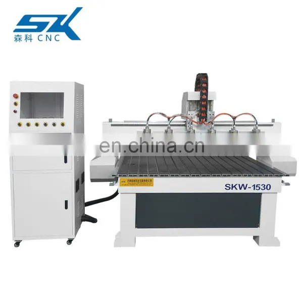 Multi Heads Vacuum Table Woodworking Router Machine 1530 6 Heads 3D Engraving Carving CNC Router Machine photo-3