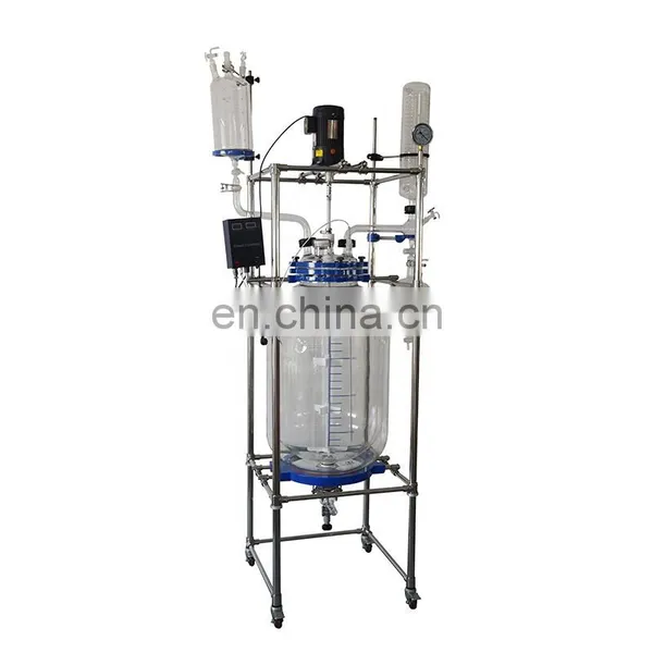 Easy Operate Double Layer Jacketed Glass Reactor for Chemical Laboratory Use photo-4