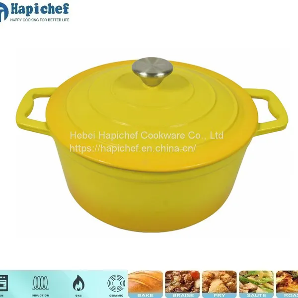 Hapichef Enamel Dutch Oven Casserole Cast Iron Cookware
