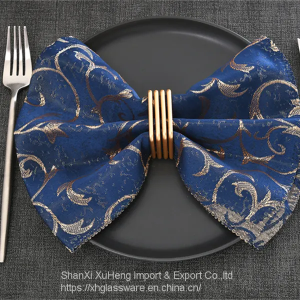 Factory Cheap Wholesale Wedding Gold Spiral Square Napkin Ring photo-5