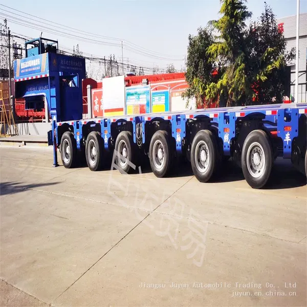 Multi Axle Semi-trailer Heavy-duty Low Flatbed Large Item Transport Vehicle photo-2