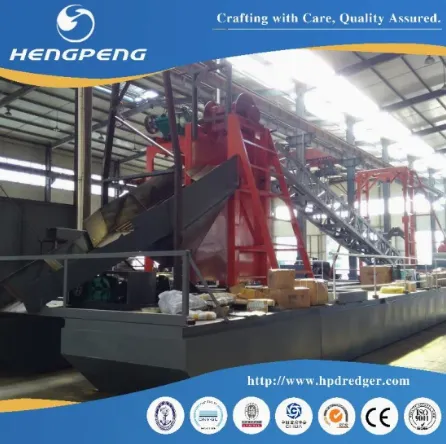 High Efficiency Hengpeng 200t Chain Bucket Gold Mining Dredger photo-4
