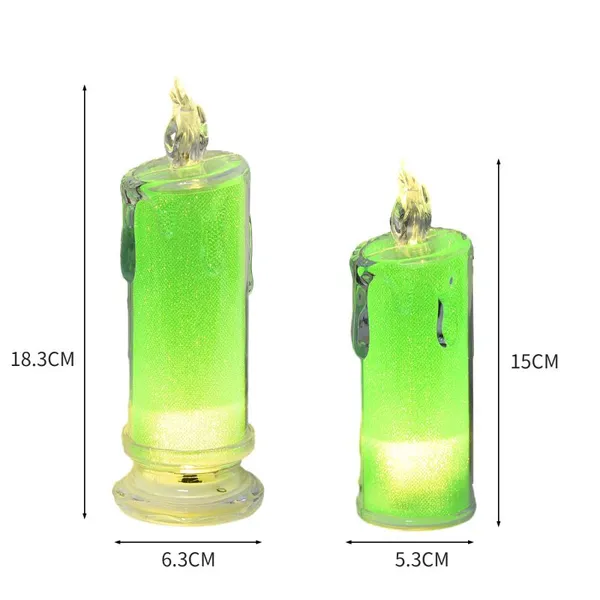 Transparent Candle Lights Twinkling Lights Bedside Restaurant Ambiance Night Lights photo-5