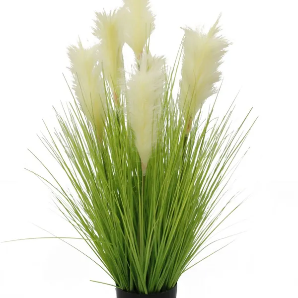 Free Samples Artificial Grass Plastic Potted Indoor Grass Decorations Onion Grass for Indoor Restaurant Home Decor photo-2