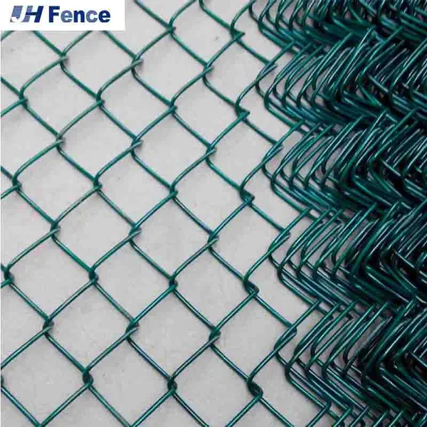 PVC Coated Chain Link Court Fence Diamond Mesh With Barbed Wire on Top photo-2