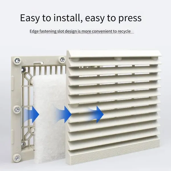 Axial Flow Fan Ventilation Filter Screen Set, Dustproof and Heat Dissipating Fan Louver Mesh Cover for Cabinet Electric Control Distribution Box, zl - 806 806.230