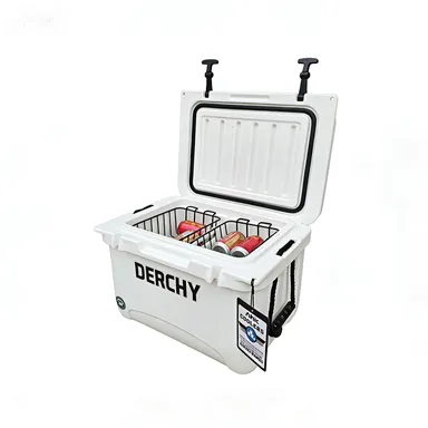 25qt Wholesale Small Rotomolded Ice Chest Outdoor Cooler Box With Durable Webbing Handle Leak-Proof photo-5