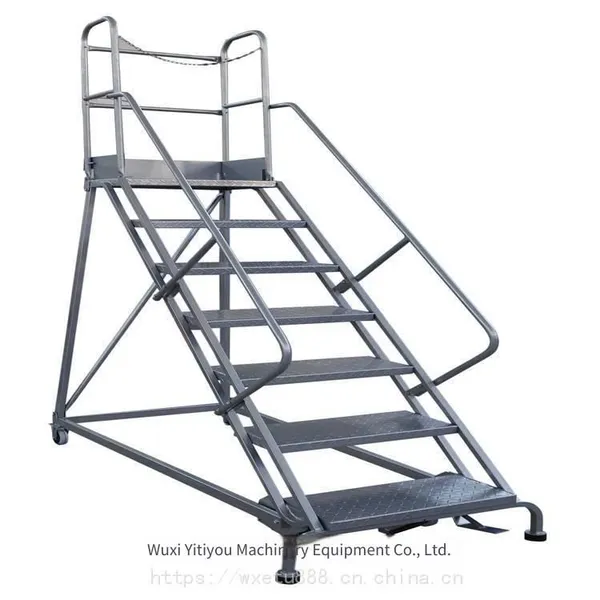 Supply of Steel European-style Picking Ladders, Export Automatic Braking Mobile Shelf Climbing Ladders