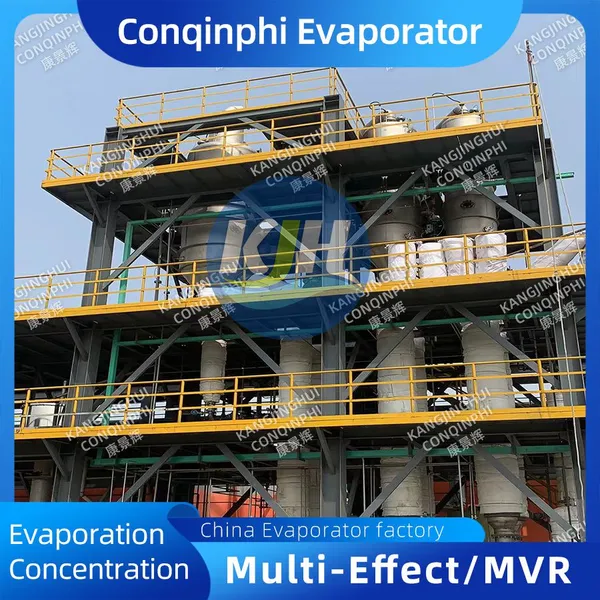Tubular Three-Effect Evaporator With Integrated Condenser, Energy Recovery, 304 SS, 1000L/H Capacity photo-2