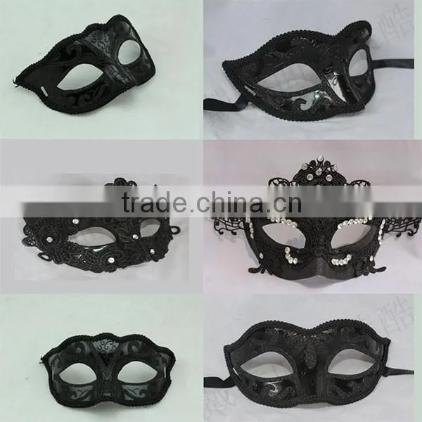 Factory Supply Black Eye Mask Carnival Masquerade Party Mask Cheap Black Party Mask
