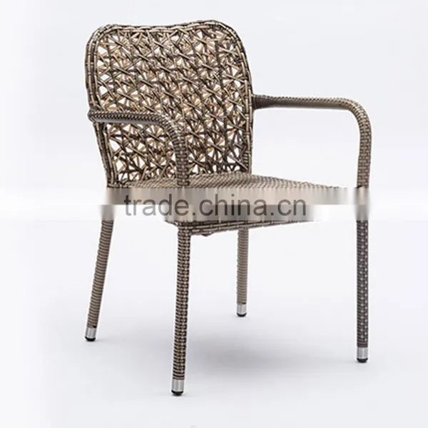 Hot Sale Outdoor French Cafe Chairs Pe Wicker Synthetic Garden Furniture Rattan Set photo-3
