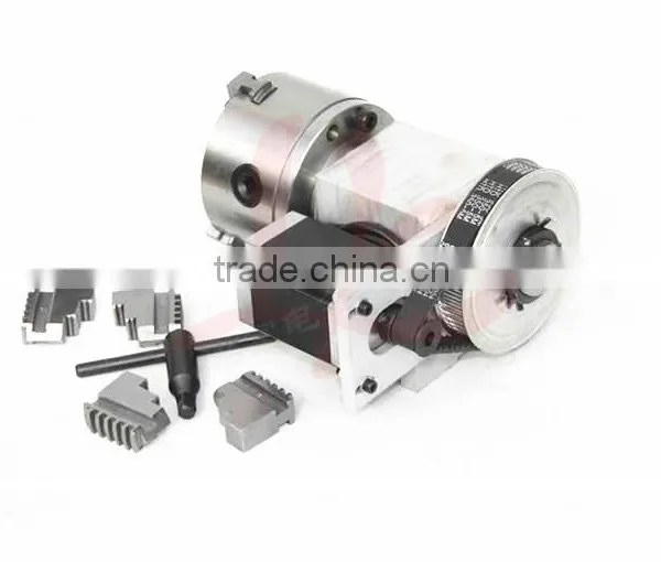 4 Jaw Chuck Hollow Shaft 100mm 4th Axis for Cnc Router photo-3