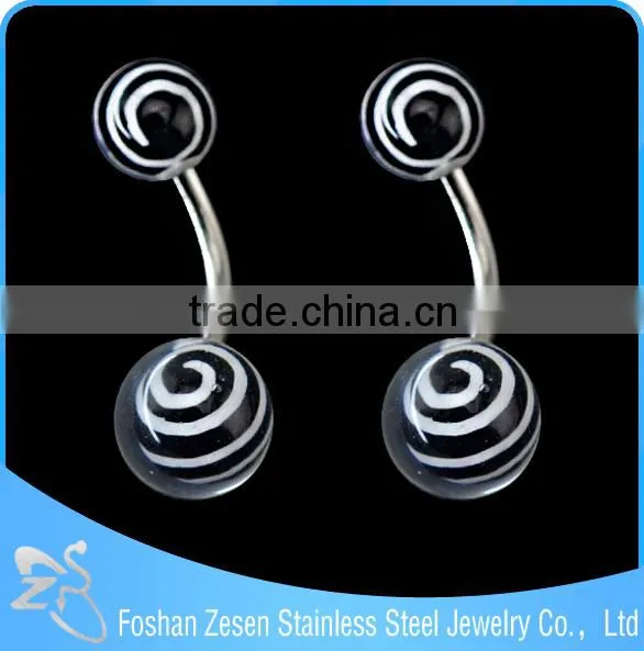 2016 Fancy Barbell Resin Balls Christmas Candy Belly Ring Wholesale photo-4