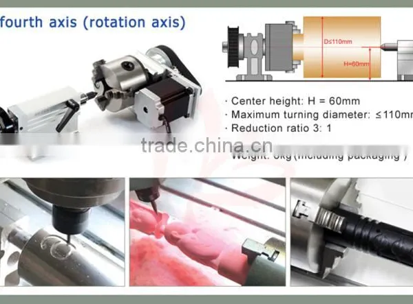 NEW !!! USB Port 1500W Cnc Router Milling Machine 6080Z-USB With 4 Axis for PCB, Acrylic, Wood, Metal, Aluminum photo-5