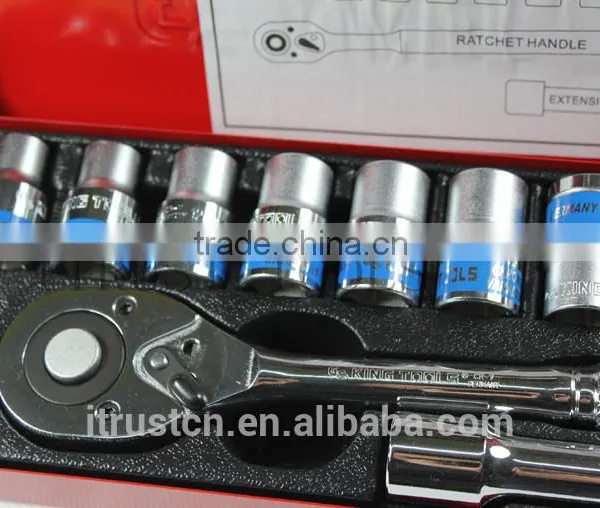 12PCS 1/2" Metal Box Socket Set 4012AAm GS KING TOOLS Made in China photo-2