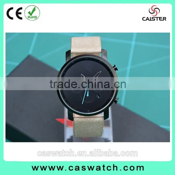 Luxury Stainless Steel Chronograph Men's Watch, Fancy High Quality Leather Watch, Japan Movement Water Resistant Watch photo-3