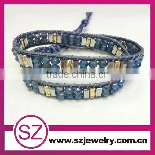 Website Guangzhou Jewelry Factory Wholesale Gay Pride Beaded Leather Bracelet photo-3