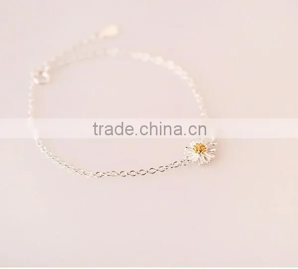New Arrival Gold Tiny Delicated 925 Sterling Silver Daisy Fashion Jewelry Set for Wedding Party photo-3