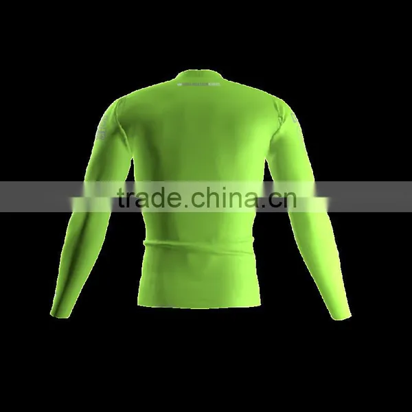Polyester Spandex Long Sleeves Space Monkeys Compression Shirt/Rash Guard With Club Logo Player Name and Numbers at Sleeves photo-2