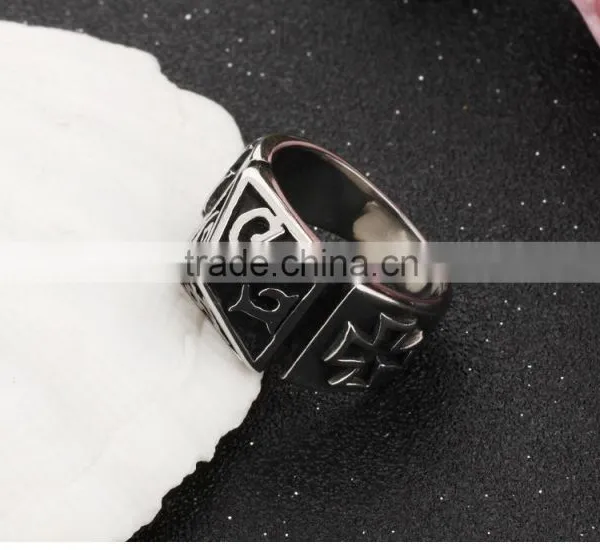 New Products 2016 Unique Design Catholic Religion Stainless Steel Class Ring for Men photo-4