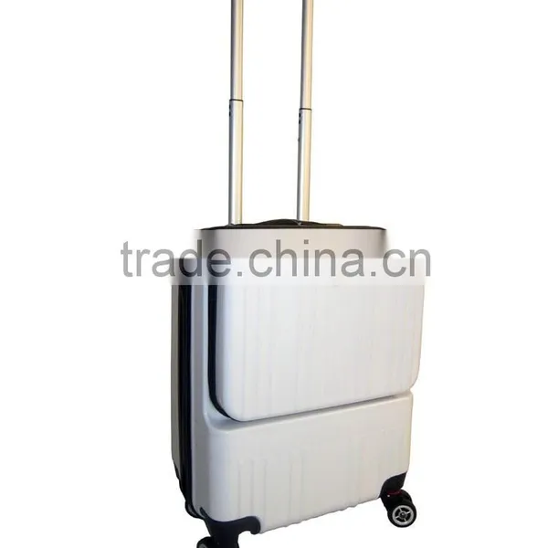 2015 Hot HARD SHELL ABS/PC LUGGAGE BAG With Front Bag on the Panel
